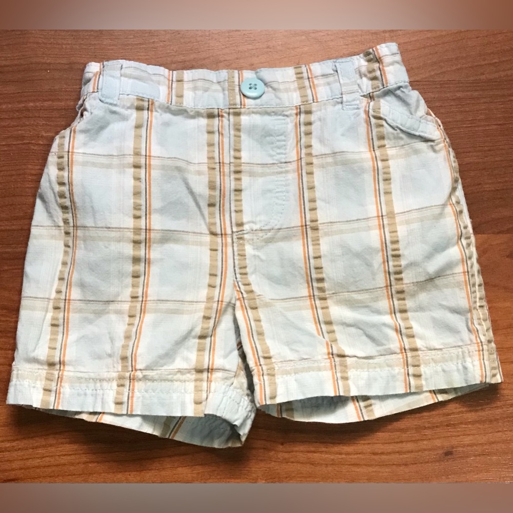 First moments layette Baby’s plaid shorts